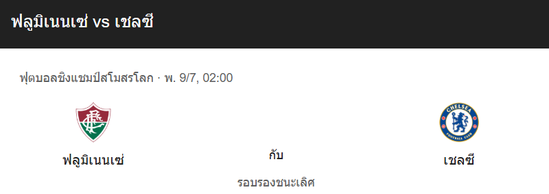 วิเคราะห์บอลระหว่าง ฟลูมิเนนเซ่ กับ เชลซี